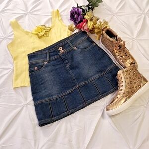 JOUJOU	DENIM PLEATED SKIRT - RARE